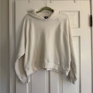 The North Face Ivory Waffle Knit Hoodie